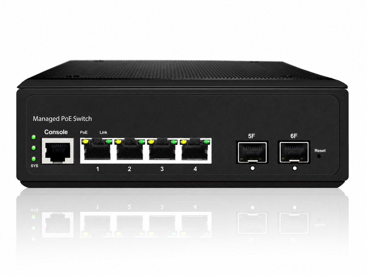 NL6006P4C2F Industrial Managed PoE Switch