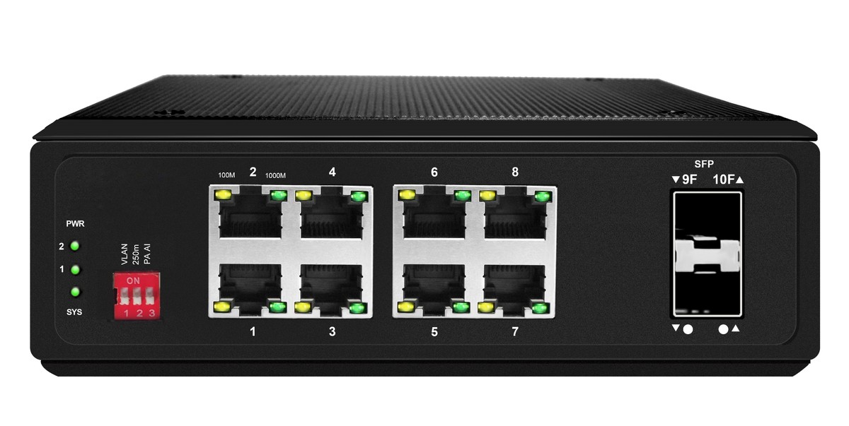 NL8010P8C2F Industrial Unmanaged PoE Switch